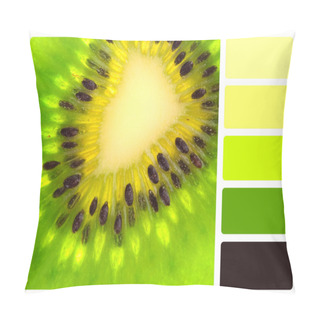 Personality  Green Kiwi Colour Palette Swatch Pillow Covers