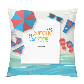 Personality  Summer Vacation Background Pillow Covers