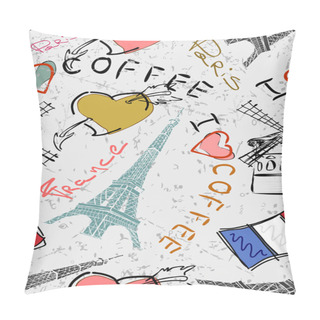 Personality  Paris Landmarks Pattern Pillow Covers