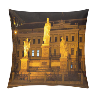 Personality  Statues Of Saints Andrey, Princess Olga, Nestor - Chronicler Pillow Covers
