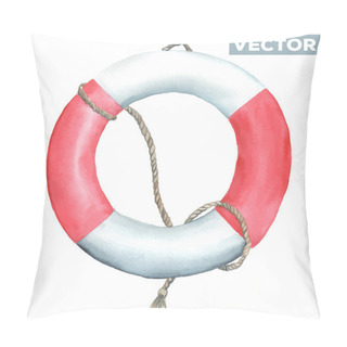Personality  Watercolor Lifebuoy Pillow Covers