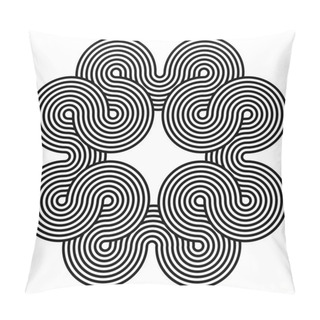 Personality  Black And White Spiral Background Pillow Covers