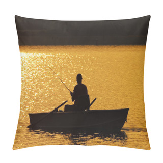 Personality  Fishing At Sunset Pillow Covers