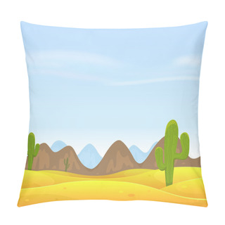Personality  Desert Landscape Background Pillow Covers