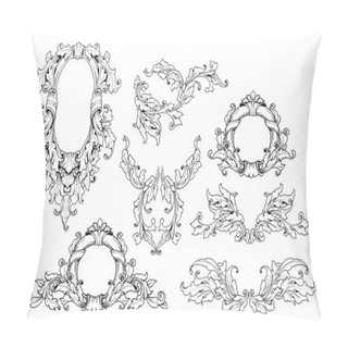 Personality  Set Of Baroque Elements Pillow Covers