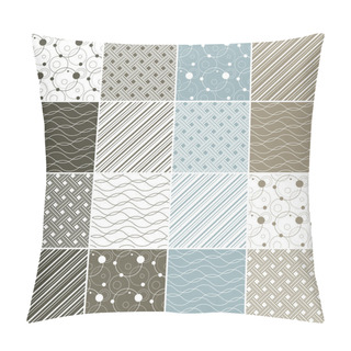 Personality  Geometric Seamless Patterns: Dots, Waves, Stripes Pillow Covers