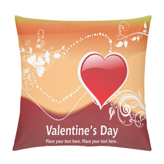 Personality  Background With Floral, Heart Pillow Covers