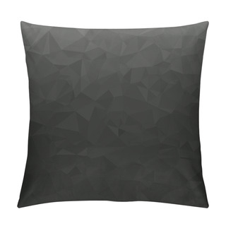 Personality  Black Polygonal Mosaic Background, Creative Design Templates Pillow Covers