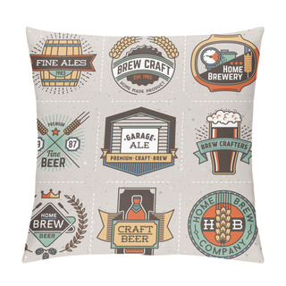 Personality  Logotypes Home Brewery Set . Pillow Covers