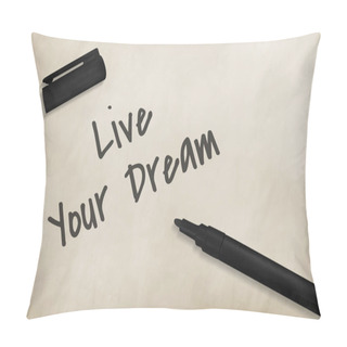 Personality  Inscription Of Black Marker On Paper  Pillow Covers
