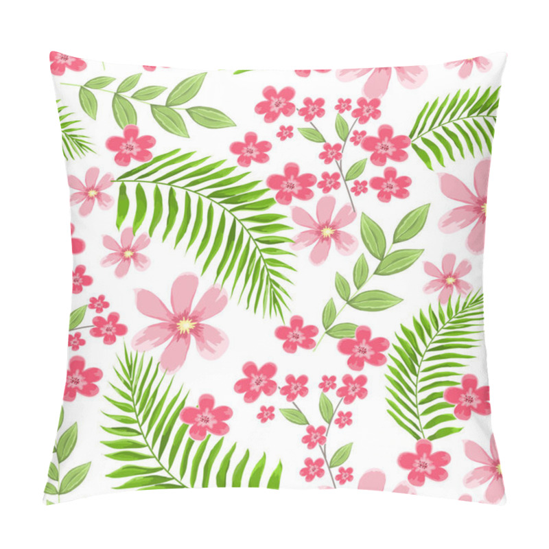 Personality  pattern with exotic flowers and leaves pillow covers