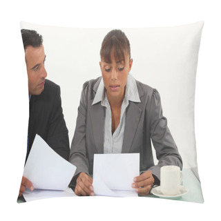 Personality  Office Colleagues Working Together Pillow Covers