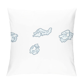 Personality  Vector Cartoon Crumpled Pieces Of Paper Pillow Covers