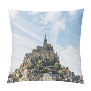 Personality  Blue Sky Over Saint Michaels Mount, Normandy, France Pillow Covers