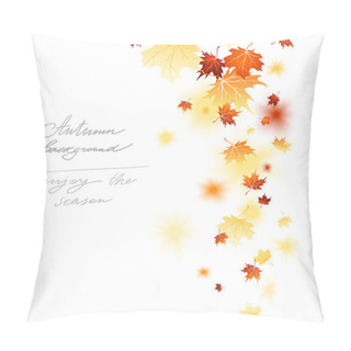 Personality  Maple Falling Leaves Isolated Pillow Covers