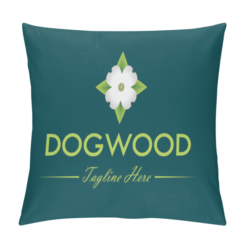 Personality  dogwood logo icon design vector flat modern isolated illustration pillow covers