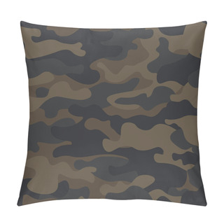 Personality  Mountain Seamless Camouflage Pattern With Abstract Lines For Army Clothing And Apparels. Camouflage Pattern Background Seamless Vector Illustration. Abstract Vector Military Camo Background. Pillow Covers