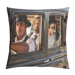 Personality  Woman In Car Watching Pillow Covers
