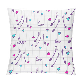 Personality   Sketched Arrows Background Pillow Covers