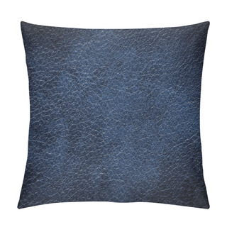 Personality  Blue Leather Texture Pillow Covers