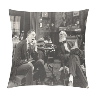 Personality  Men Sitting Indoors Pillow Covers