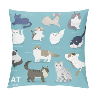 Personality  Adorable Cat Breeds Collection Pillow Covers