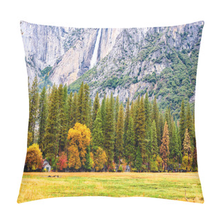 Personality  Park Valley With Waterfall Pillow Covers