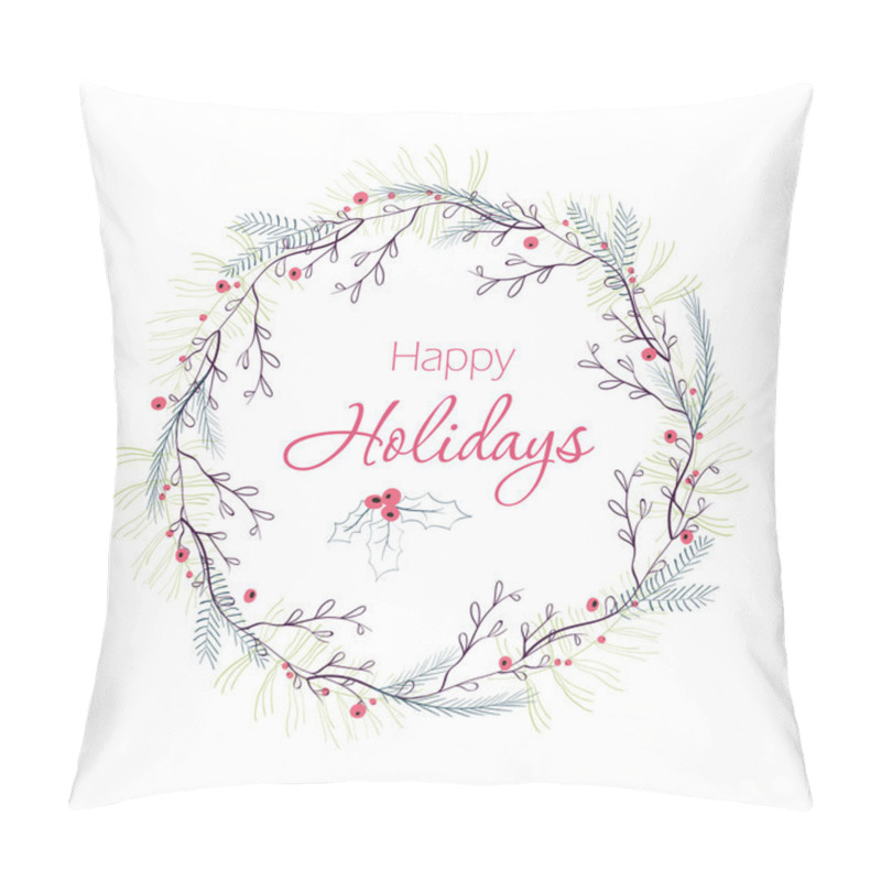 Personality  Happy holidays greeting card pillow covers