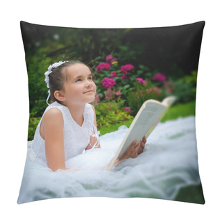 Personality  Girl Reading First Holy Communion Pillow Covers