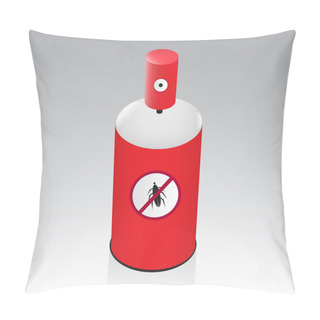 Personality  Insect Spray. Vector Illustration On White Background Pillow Covers