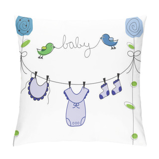 Personality  Baby Boy Clothes Line Pillow Covers