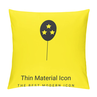 Personality  Balloon Minimal Bright Yellow Material Icon Pillow Covers