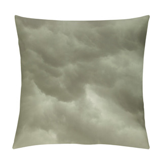 Personality  Dramatic Cloudscape. Stormy Clouds On The Sky. Pillow Covers