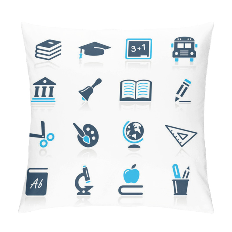 Personality  Education Icons // Azure Series Pillow Covers
