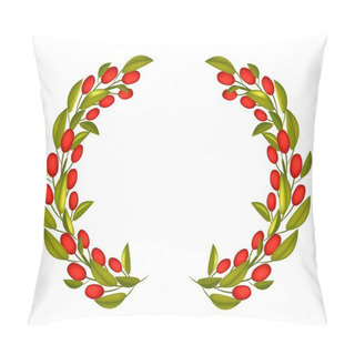 Personality  Olive Wreath Or Olive Crown With Red Fruit Pillow Covers