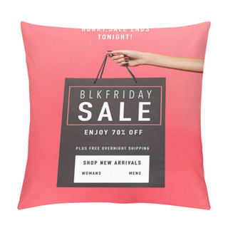 Personality  Person Holding Shopping Bag Pillow Covers