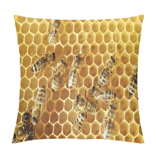 Personality  Honeybees On A Comb Pillow Covers