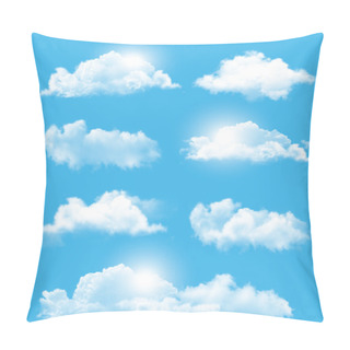 Personality  Set Of Transparent Different Clouds. Vector.  Pillow Covers