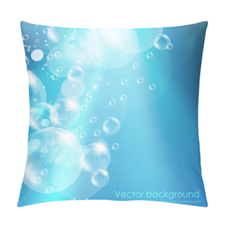 Personality  Blue Water Background. Pillow Covers