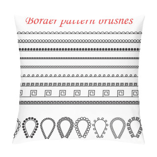Personality  Vector Pattern Brushes For Borders, Dividers And Frames. Pillow Covers