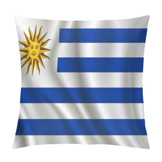 Personality  Uruguay Flag Background,close Up Pillow Covers