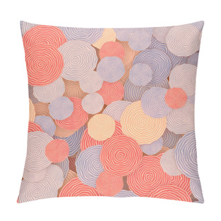 Personality  Abstract Striped Circles Optical Illusions. Hypnotic Illustration Pattern For Decoration Design. Multi Colored Geometric Composition. 3d Rendering Art Background Pillow Covers
