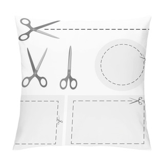 Personality  Scissors With Dashed Line Pillow Covers