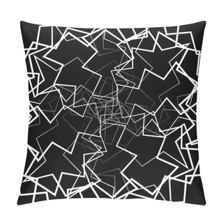 Personality  Abstract Lines Pattern With Distortion. Pillow Covers