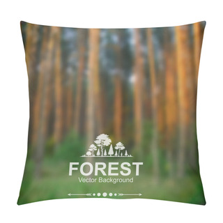 Personality  Vector Blurred Forest Background Pillow Covers