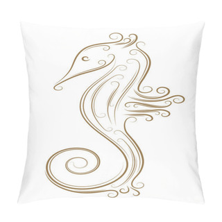 Personality Sketch Of Sea Horse Pillow Covers