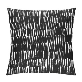 Personality  Black Irregular Vertical Lines Vector Seamless Pattern. Rain Motif Abstract Background. Dense Texture Of Dashes. Graphic Dashed Strokes Ornament. Scribbles And Small Vertical Smears, Thin Lines. Pillow Covers