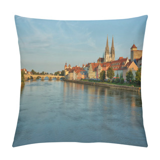 Personality  Cityscape Of Old Regensburg ,Bavaria,Germany,Unesco Heritage,Hdr Pillow Covers