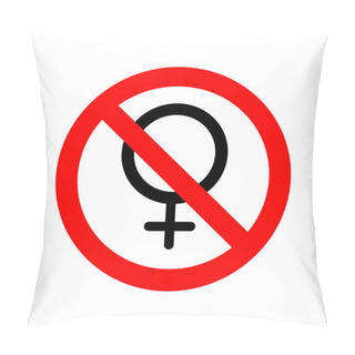 Personality  Female Icon In A Forbidden Signal Pillow Covers
