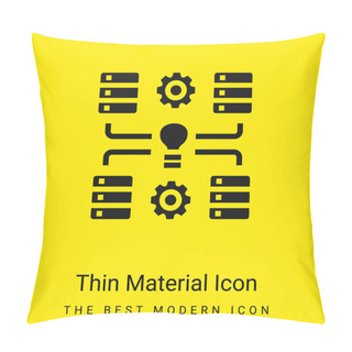 Personality  Big Data Minimal Bright Yellow Material Icon Pillow Covers